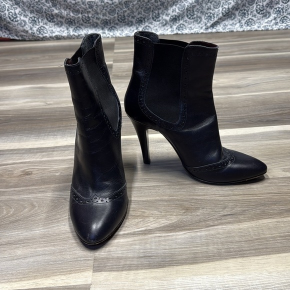 Toran Black Leather Women's Ankle Boots size 39 EURO made in Italy - Picture 2 of 9